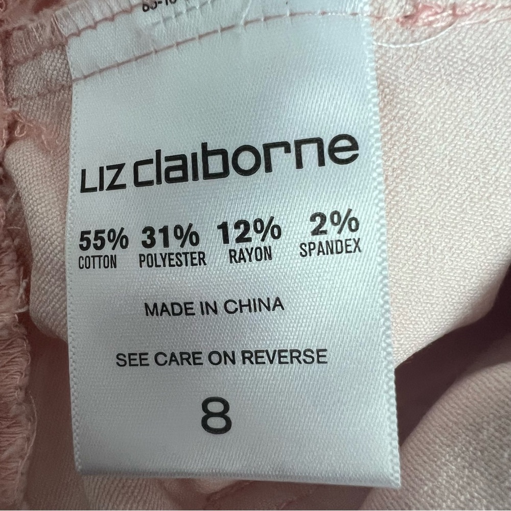 Liz Claiborne Women’s Bermuda Classic Pull On Shorts Sz 8 Peach Color Pockets - Picture 4 of 10